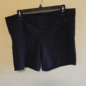 Athletic Works Black Foldover Waist Bike Shorts